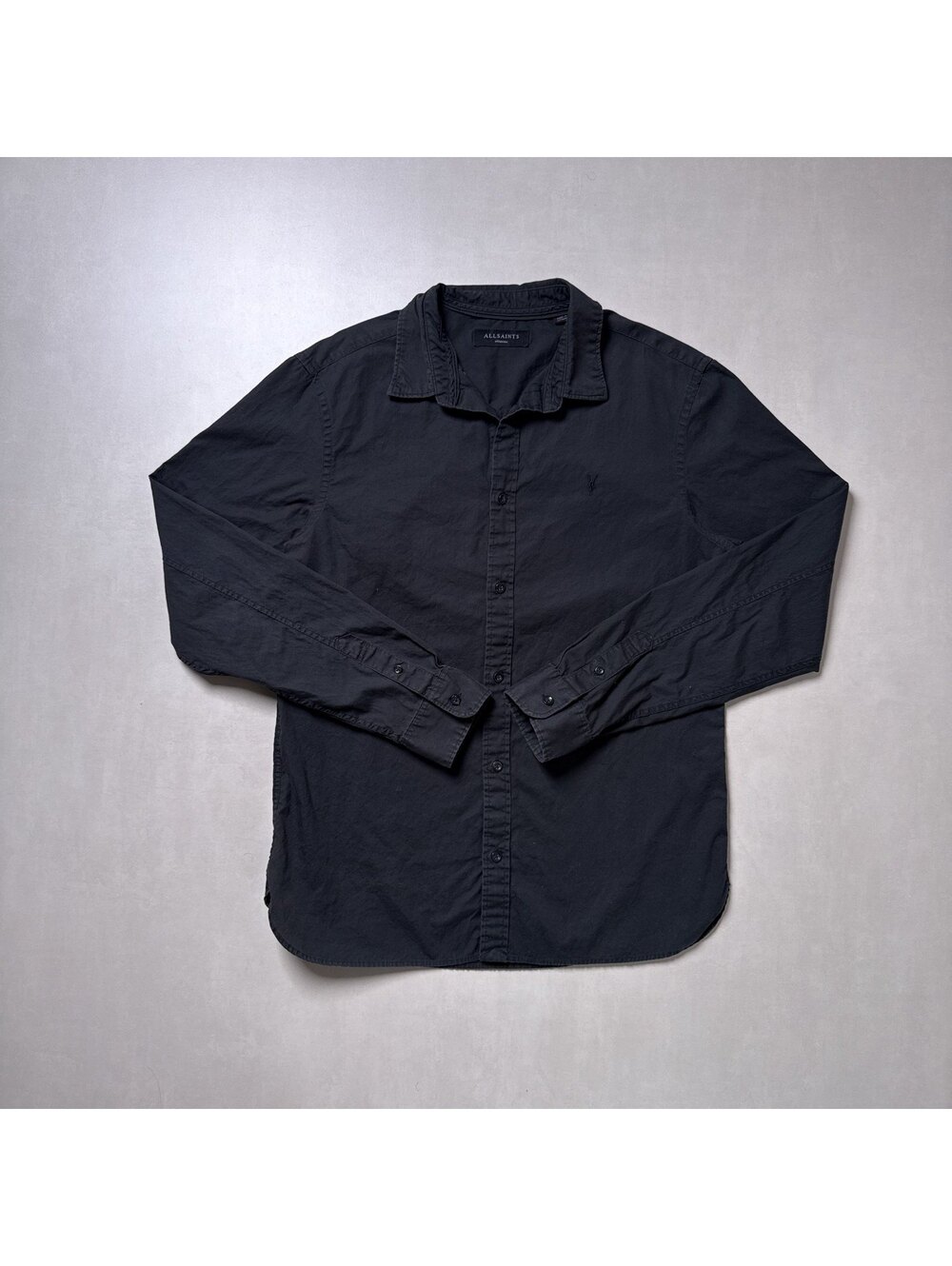 Y2K AllSaints 00s Black Button Up Shirt